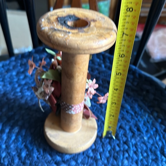 Vintage Industrial Wooden Textile Sewing Spool - Picture 3 of 6